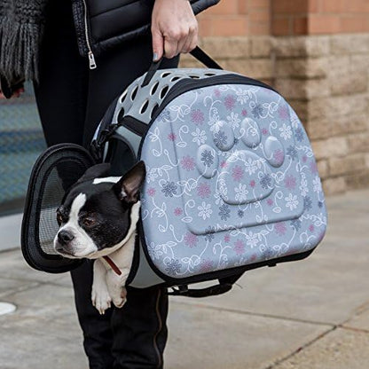 PetLike Airline Approved Pet Carrier Soft Sided Collapsible Travel Bag for Cats & Small Dogs (Grey, Smooth) - Image 6