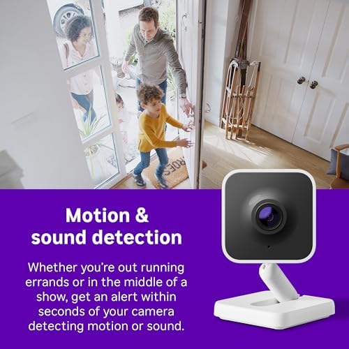 Roku Indoor Camera, Home Security with 1080p HD Color Night Vision, 2-Pack - Image 6