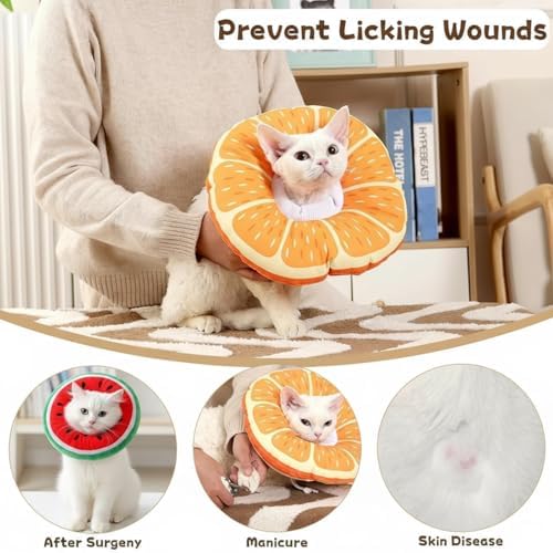 Frienda 2 Pack Adjustable Cat Cone Collar Soft Small Cat Recovery Collar - Image 4