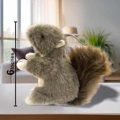 Vaulted Skulls & Co Squirrel Dog Toy w/Squeaker | Realistic Animal Plush Squirrels Dogs Toys | Stuffed Squeaky Squirrel Toy for Pets (2) - Image 2