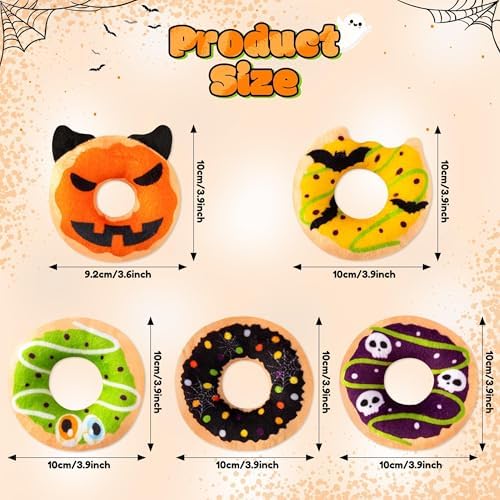 L1rabe Halloween Donut Catnip Stuffed Toys for Cats, Gift for Kitten Lovers - Image 2