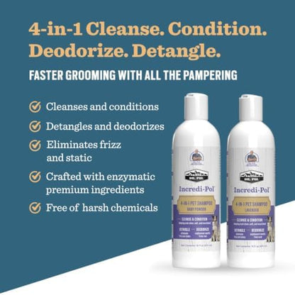 Dr. Pol Incredi-Pol 4-in-1 Pet Shampoo | Cleanse, Condition, Detangle & Deodorize | Luxurious Grooming for a Soft, Silky Coat | Lavender | 16 oz - Image 2