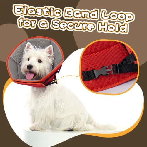 Dog Cone for Large Dogs After Surgery, Soft Dog Cone Collar for Dogs to Stop Licking, Adjustable Comfy E-Collar Alternative Lightweight Post-Surgery Recovery Elizabethan Collar for Pet - Image 4