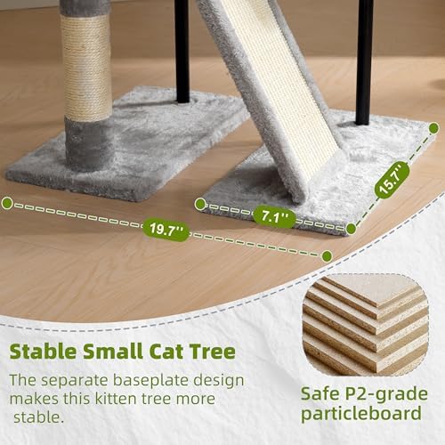 Gitelsnour Cat Tree Tower for Indoor Cats, Top Platform with Toy, GCT006SW - Image 4