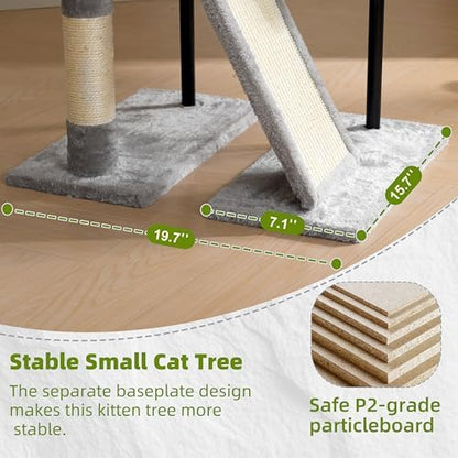 Gitelsnour Cat Tree Tower for Indoor Cats, Top Platform with Toy, GCT006SW - Image 4