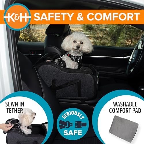 K&H Dog Car Seat, Portable Pet Center Console Seat, for Pets Under 8 lbs. - Image 5
