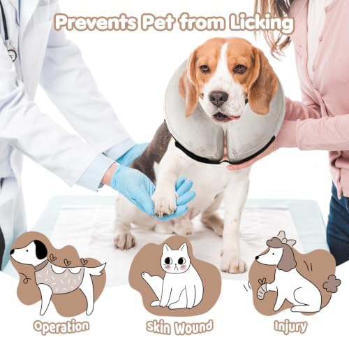 Grand Line Inflatable Dog Cone Collar, Soft Pet Recovery After Surgery (M) - Image 2