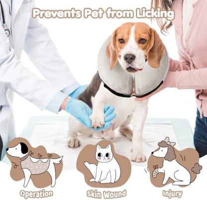 Grand Line Inflatable Dog Cone Collar, Soft Pet Recovery After Surgery (M) - Image 2