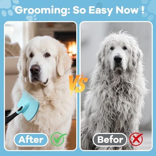 KEUYE Great Pyrenees Brush for De-Shedding and Fluffing Grooming - Image 6