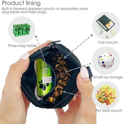 Raisingwell Dog Treat Pouch for Pet Walking and Training with Clicker Poop Bags Small Fanny Zipper Pack Holder for Puppy Snack Dispenser Kit for Leash and Outdoor Use (Valentine) - Image 3