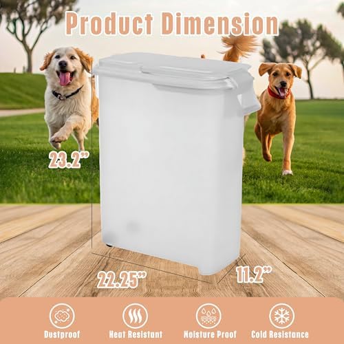 Buddeez Airtight Rolling Pet Food Storage Container, 50 Quart, with Scoop - Image 4