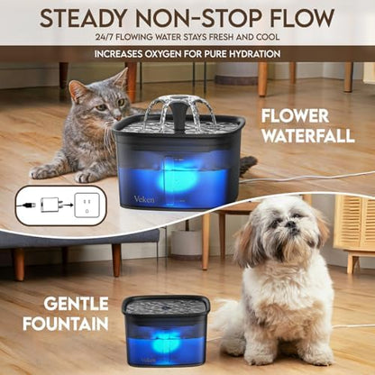 Veken Innovation Award Winner 95oz/2.8L Cat Water Fountain - Image 2