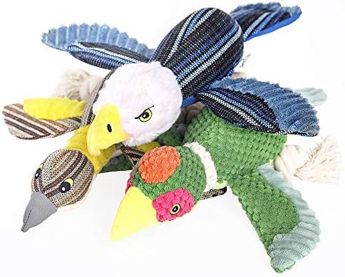 Sedioso Dog Toys Set, Large Dogs Toy, Stuffed Animal Dog Chew Toy, Soft Plush Dogs Toys Pack for Small. Middle, Large Breed(3-Pack, Birds) by Sedioso
