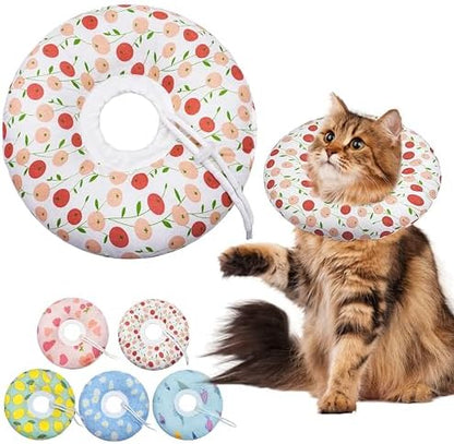 Seyezo Cat Cone Collar Soft, Adjustable Cat Recovery Cone, Pink Cherry, L by Seyezo