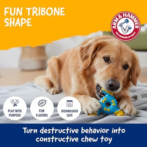 Arm & Hammer Nubbies TriBone Dental Dog Chew Toy, Peanut Butter Flavor - Image 6