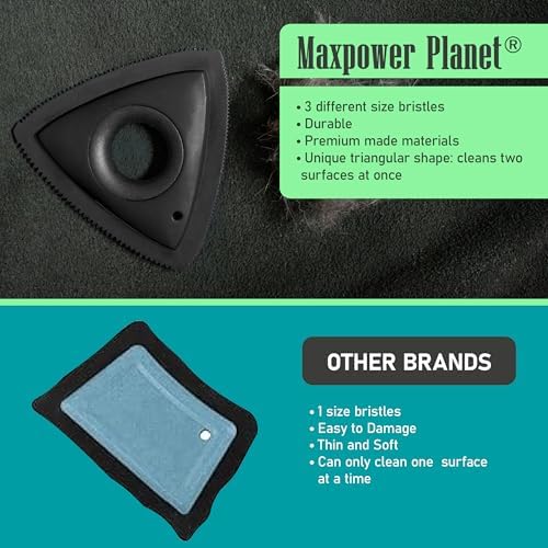Maxpower Planet Dog Hair Remover, Reusable Fur Remover for Car Carpet, Cleaner Truck Detailing, Easy Use Car Detailing Mini Hair Removal Tool, Pet Removal Tool for Pet Fur (Black) - Image 6