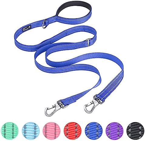 EXCELLENT ELITE SPANKER 5FT Reflective Double Dog Leash for Two Dogs 1" W by EXCELLENTELITESPANKER