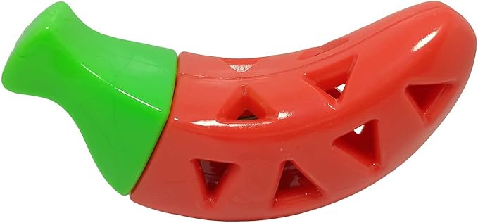 Steel Dog Treaters Chili Pepper, Dog Toy for Boredom and Stimulation, Treat Dispensing, Interactive Dog Puzzle Toys for Small, Medium, Large Breed
