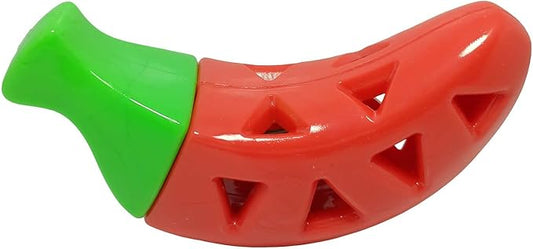 Steel Dog Treaters Chili Pepper, Dog Toy for Boredom and Stimulation, Treat Dispensing, Interactive Dog Puzzle Toys for Small, Medium, Large Breed