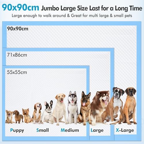 Gimars XXXXL 36"x36" Thicken Heavy Absorbency Dog Pad Extra Large- Jumbo Disposable Polymer Quick Dry No Leaking Pee Pads for Dogs, Cats, Rabbits Pets 30 Counts - Image 2