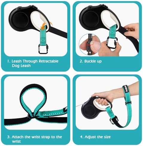 PetBonus Dog Leash Wrist Strap with Lockable Clip for Dog Retractable Leash - Image 5