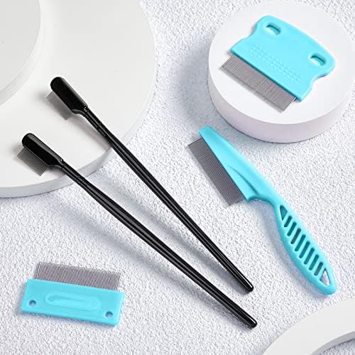 Boao 5 Pcs Dog Eye Comb Tear Stain Remover Grooming, Light Blue, Black - Image 5
