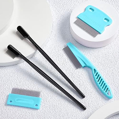 Boao 5 Pcs Dog Eye Comb Tear Stain Remover Grooming, Light Blue, Black - Image 5