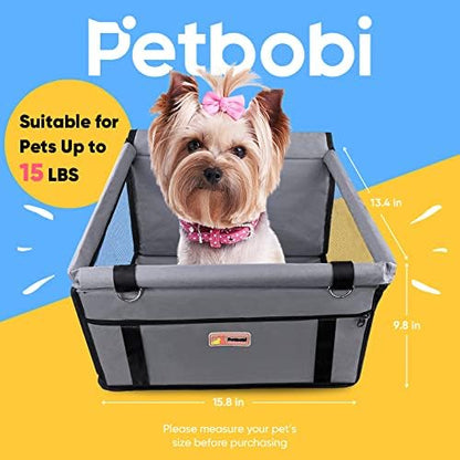 Petbobi Dog Car Seat for Small Dogs and Cats up to 15 lbs, Portable Booster - Image 2