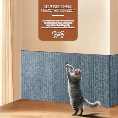 Cat Scratch Mat, Self-Adhesive Trimmable cat Scratch Furniture Protector for Couch, cat Scratch pad，cat Tree，DIY Climbing Carpet for Cat Tower Replacement Pads (Brown, 39.4" x 15.8") - Image 5