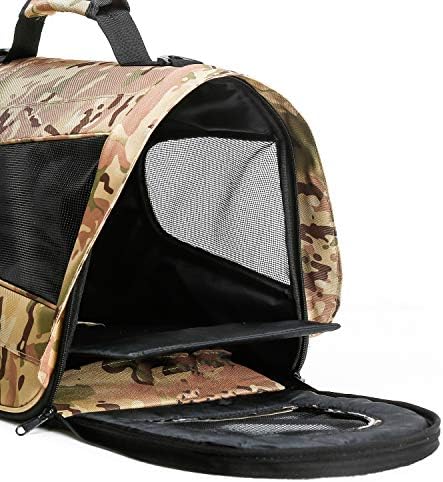 Pawer 18” x 11”x 11” Soft-Sided Foldable Airline Approved Pet Carrier for Cat, Puppy and Small Dog, Washable 600D Oxford Fabric, with Handle and Strap for Carry, Multiple Colors Available - Image 7
