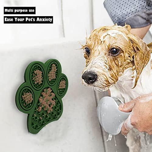 Lick Mat for Dogs and Cats, Premium Lick Pad with Suction Cups,Dog Slow Feeder Dowl Mat for Bathing Grooming Nailing Trimming, Food-Grade, Non-Toxic (Green) - Image 2