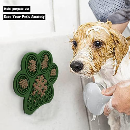 Lick Mat for Dogs and Cats, Premium Lick Pad with Suction Cups,Dog Slow Feeder Dowl Mat for Bathing Grooming Nailing Trimming, Food-Grade, Non-Toxic (Green) - Image 2