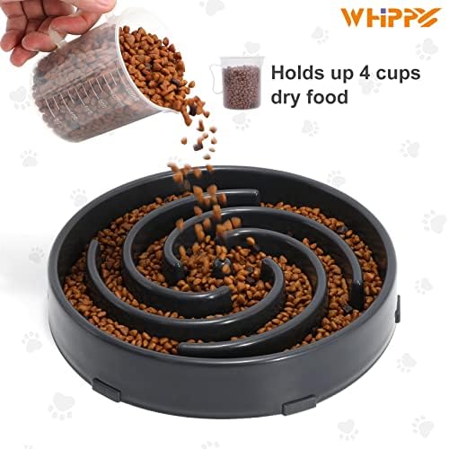 Slow Feeder Large Dog Bowl - Maze Puzzle Bowl for Medium to Large Dogs - Non Slip, Interactive, Bloat Stop, Healthy Feeding Dish - Gray - Image 4