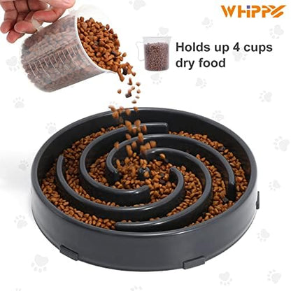 Slow Feeder Large Dog Bowl - Maze Puzzle Bowl for Medium to Large Dogs - Non Slip, Interactive, Bloat Stop, Healthy Feeding Dish - Gray - Image 4