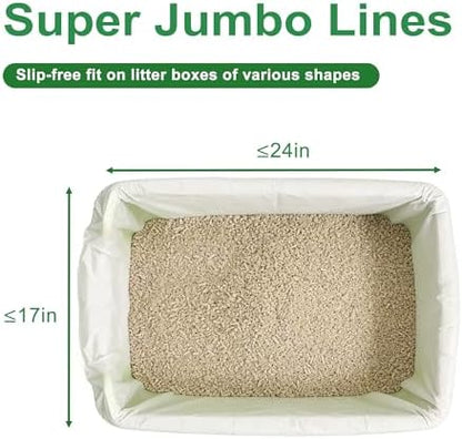 NewKe 25 Pcs Large Elastic Litter Box Liners for IRIS Cat Litter Boxes - Image 6