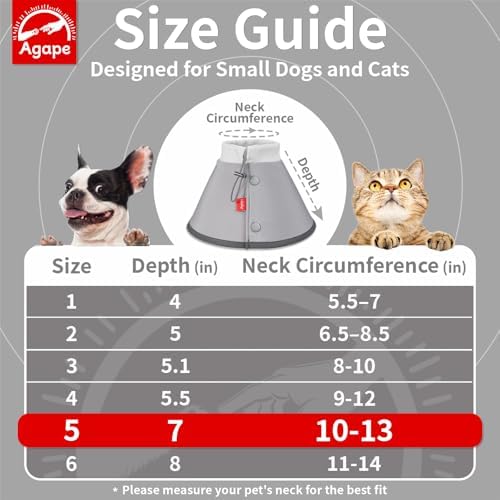 Agape Soft Dog Cone for Small Dogs & Cats, Recovery Collar to Stop Licking - Image 2