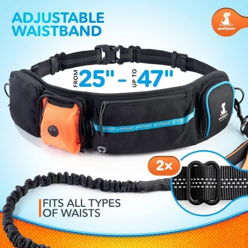 SparklyPets Hands Free Dog Leash, Medium & Large Breeds (Orange,1 Dog) - Image 6