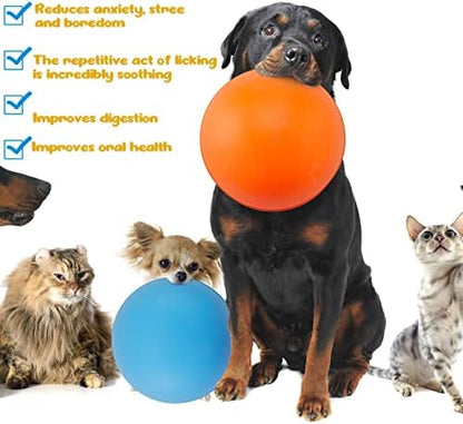 Patelai 2 Pcs Dog Lick Bowl, Slow Feeder Bowl for Dogs, Blue, Orange, Bone - Image 5