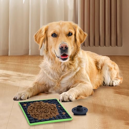 Lick Mat for Dogs Crate for Puppies Slow Food Licking Pad Blue - Image 6