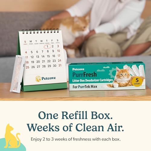 PetCove PurrFresh Litter Box Odor Eliminator for PurrTek Max, 5 Pack - Image 6