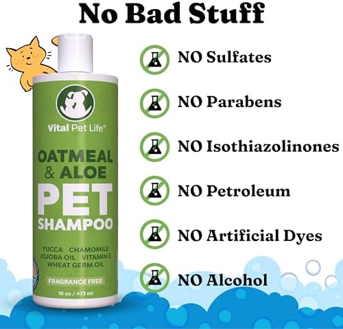 Oatmeal Shampoo for Dogs - Helps Dry Coats & Itchy Sensitive Skin, 16 oz - Image 5