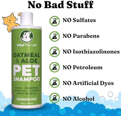 Oatmeal Shampoo for Dogs - Helps Dry Coats & Itchy Sensitive Skin, 16 oz - Image 5