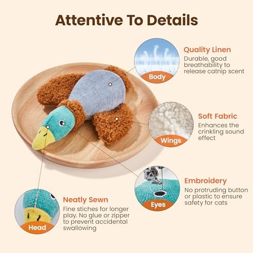 Potaroma Birds Cat Toys, 2 Pack Catnip Toys Soft Durable - Image 5