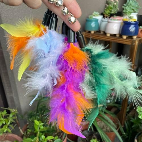 AcceLeah Cat Worm Toy Refills - Assorted Teaser Wand Toys with Bell (11 Pcs) - Image 3