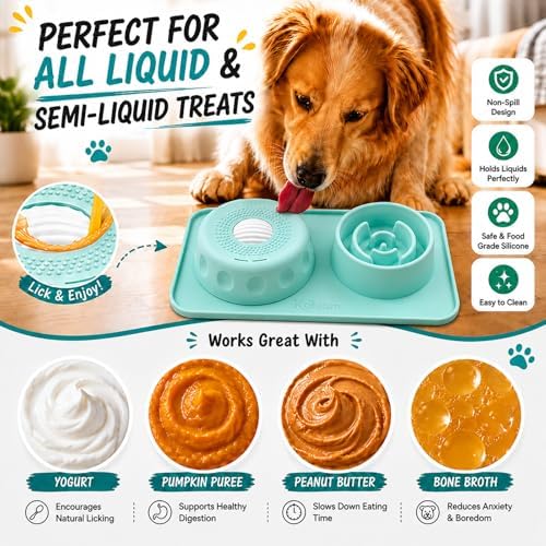 2 in 1 Silicone Slow Feeder Dog Bowl & Lick Bowl,Pet Feeding Bowl - Image 3