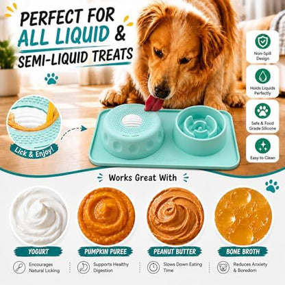 2 in 1 Silicone Slow Feeder Dog Bowl & Lick Bowl,Pet Feeding Bowl - Image 3