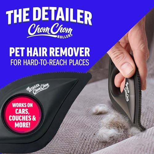 ChomChom Roller Detailer- Scraper for Pet Hair Remover and Lint - Great for CAR - Cat and Dog Hair Remover for Couch, Furniture, Carpet, Clothing and Bedding - Travel Multi-Surface Fur Removal Tool - Image 2