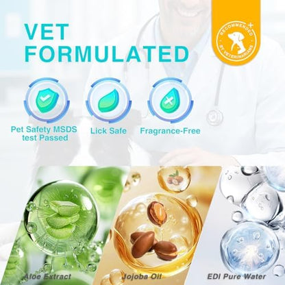TroisAmis Thick Pet Glove Wipes for Dog & Cat Unscented, Cleaning & Deodorizing Grooming Gloves Wipes, No-Rinse Grooming Wipe for Daily Care and Travel, Ears Face Paws Butt Clean,Hypoallergenic&Gentle - Image 2