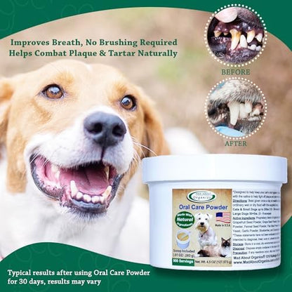 Dog or Cat Oral Care Powder – Tartar and Plaque Remover, Pet Dental Cleaning Powder for Oral Hygiene and Fresh Breath, Teeth Cleaner – 900 Servings, Large Size - 127g - Image 3