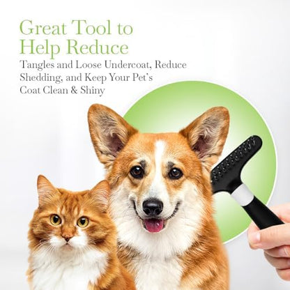 Fuller Brush Undercoat Pet Rake - 33 Sturdy Tapered Steel Pins Inset into Polypropylene Head - Ergonomically Designed Rubberized Handle - Reduce Tangles, Remove Loose Undercoat for Shed-Free Groom - Image 4